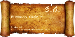 Buchman Omár névjegykártya